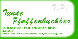 tunde pfaffenbuchler business card